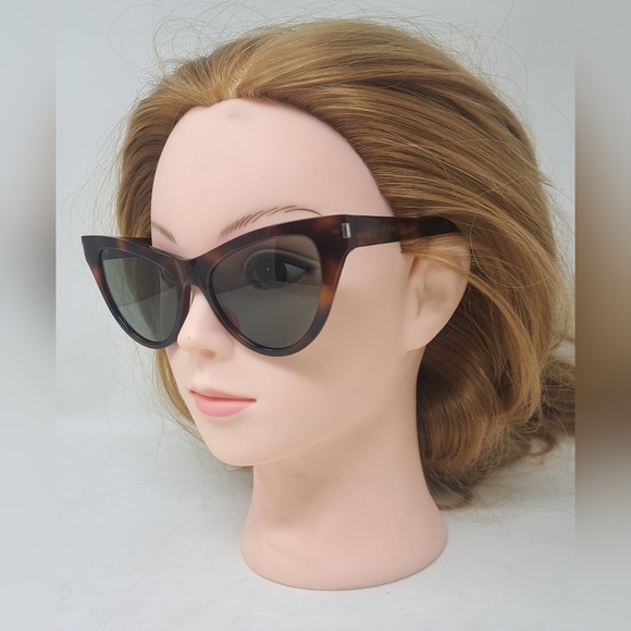 Saint Laurent Women's Cat Eye Havana Green SL425 003 54-19-140 - Picture 8 of 16